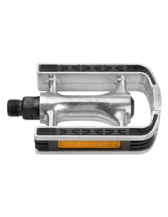 Pedale M-Wave Aluminium mit rutschfester Gummischicht - Silber