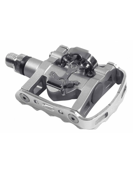 Pedale  SPD Shimano M324 mit Schuhplatten SM-SH56 einseitige - Silber