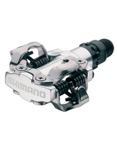 Pedalsatz Shimano SPD M520 mit Schuhplatten SM-SH51 - Silber