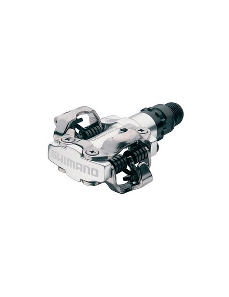 Pedalsatz Shimano SPD M520 mit Schuhplatten SM-SH51 - Silber