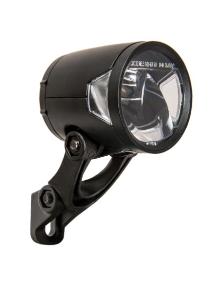 Scheinwerfer Herrmans H-Black MR8 Dynamo - Ein/Aus-Funktion - mit Halterung - 180 Lumen