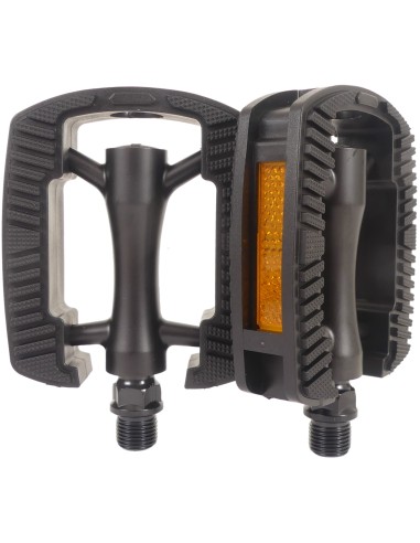 Pedale Marwi SP-821 mit Aluminiumgehäuse - Rutschfest - Mattschwarz (Werkstattverpackung)