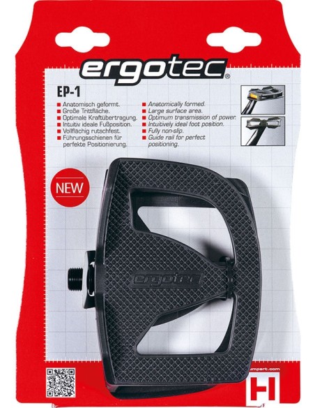 Pedale Ergotec EP-1 Anti-Rutsch - schwarz