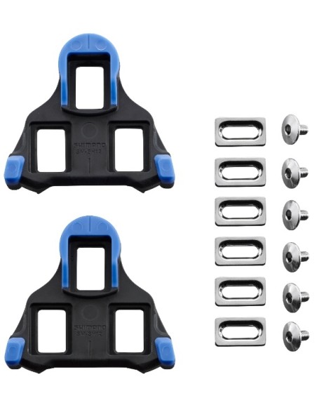 Schuhplatten Satz Shimano SM-SH12 Spd-SL (2° drehpunkt vorne mitte) - Blau