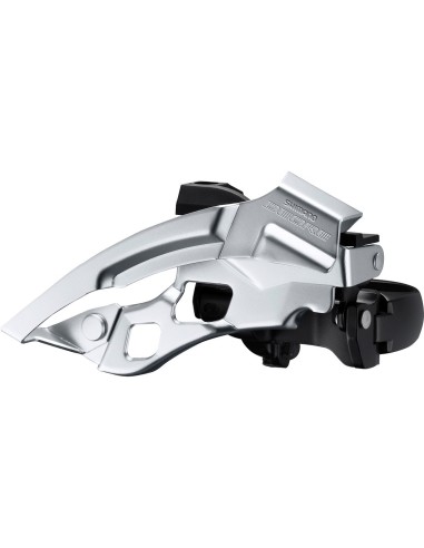 Umwerfer 3 x 10-fach Shimano Deore FC-T600 Top Swing - niedrige Klammer 66-69° - 44-48Z - Schwarz/Silber