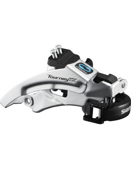 Umwerfer 7/8-fach Shimano Tourney FD-TX800 Top Swing - niedrige Klammer 42-48Z - Schwarz/Silber