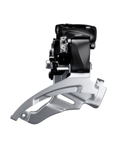 Umwerfer 3 x 9-fach Shimano Altus FD-M2000  Top Swing /Dual Pull - hohe Klammer - 40Z (63-66°) - Schwarz/Silber