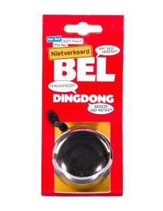 Fahrradklingel Ding-Dong NietVerkeerd ø60mm - Chrom