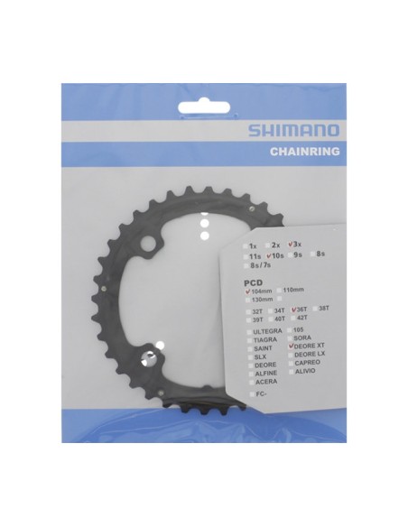 Kettenblatt  36z Shimano Deore XT FC-T781 36T-AL