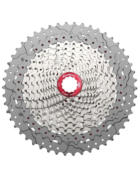 Kassette 12 fach Sunrace CSMZ90 11-50Z - Silber mit rote Spider