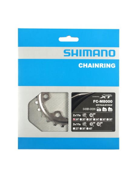 Kettenblatt  28z Shimano Deore XT FC-M8000 2 x 11 fach - Silber