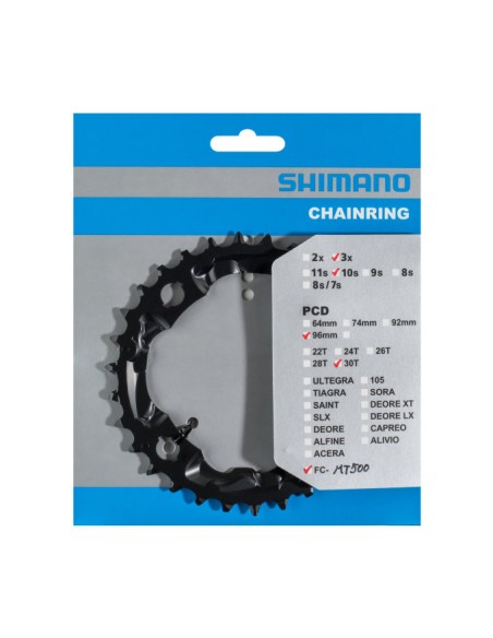 Kettenblatt 30z Shimano FC-MT500 / FC-M523 (AN) 10 fach - Schwarz
