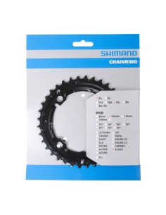 Kettenblatt 36z Shimano Alivio FC-M4000 / FC-M4050 (AC) 9 fach - Schwarz