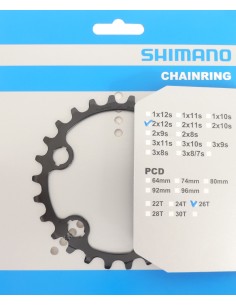 Kettenblatt 26z Shimano SLX FC-M7100 / FC-M7120 - 12 fach
