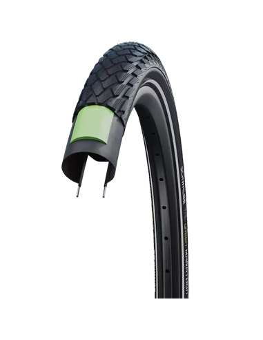 Reifen Schwalbe Green Marathon GreenGuard 16 x 1.35"/35-349 mm - Schwarz mit Reflexion