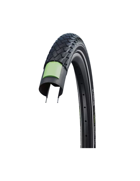 Reifen Schwalbe Green Marathon GreenGuard 16 x 1.35"/35-349 mm - Schwarz mit Reflexion