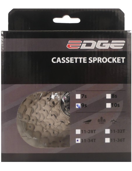 Kassette 9 fach Edge CS-M5009 11-34Z - Silber