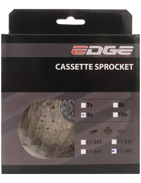 Kassette 9 fach Edge CS-M5009 11-36Z - Silber