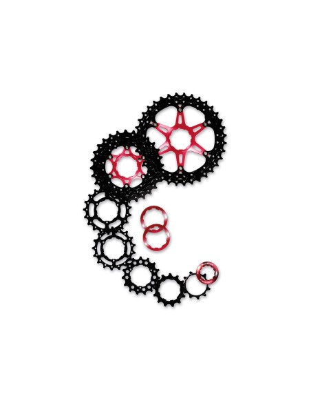 Kassette 10 fach Sunrace CSMX0 11-36Z - Schwarz/Rot
