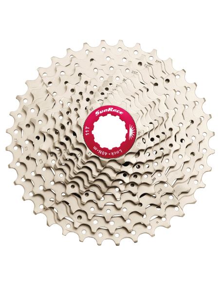 Kassette 10 fach Sunrace CSMX0 11-36Z - Silber/Rot