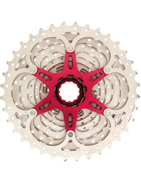 Kassette 10 fach Sunrace CSMX0 11-36Z - Silber/Rot
