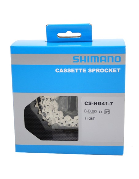 Kassette 7 fach Shimano HG41 11-28Z - Silber