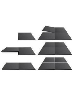 PVC-Bodenfliese 50x50x1 pro einheit - Schwarz
