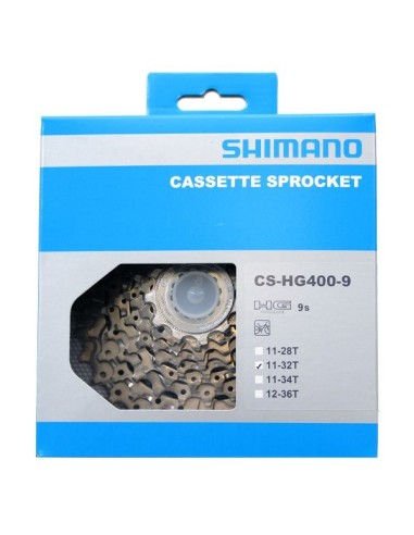 Kassette 9 fach Shimano Alivio HG400 11-32Z - Schwarz