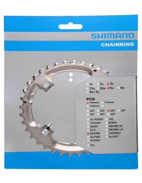Kettenblatt 36z Shimano Deore FC-M532 - Silber