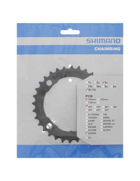 Kettenblatt 32z Shimano Acera FC-M361 - Schwarz