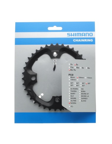 Kettenblatt 38z Shimano Acera FC-M361 - Schwarz