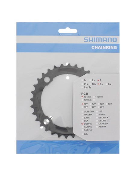 Kettenblatt 32z Shimano Deore FC-M590 - Schwarz