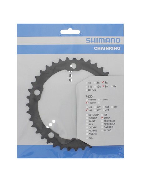 Kettenblatt 39z Shimano Sora FC-3503 39T-D - Schwarz
