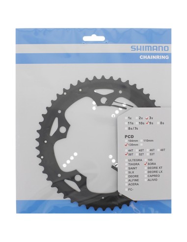 Kettenblatt 50z Shimano Sora FC-3503 50T-D - Schwarz