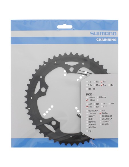Kettenblatt 50z Shimano Sora FC-3503 50T-D - Schwarz