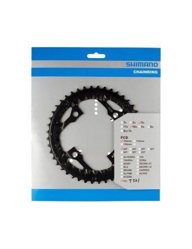 Kettenblatt 44z Shimano FC-T521 44T-AE Non Series - Kettenschutz - Schwarz