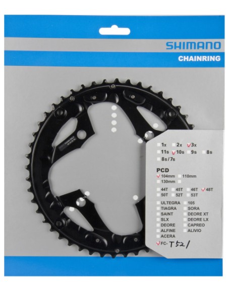 Kettenblatt 48z Shimano FC-T521 Non Series - Kettenschutz - Schwarz