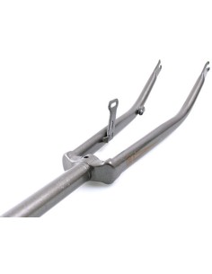 Gabel 28" Metallisch Grau mit Cantisockel für Trommelbremse