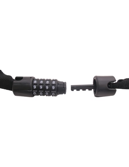 Kettenschloss mit Code Edge Web Racer 90cm - Schwarz