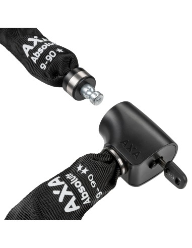 Kettenschloß Axa Absolute 9-90 mit Polyesterhülle - Schwarz