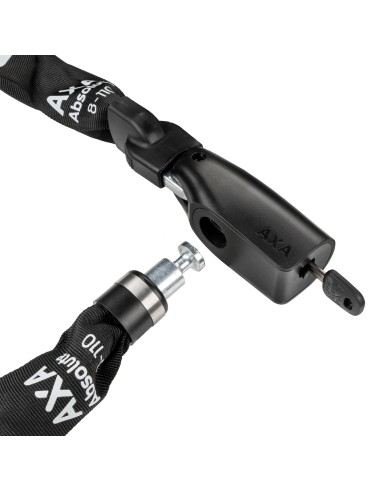 Kettenschloß Axa Absolute 8-90 mit Polyesterhülle - Schwarz