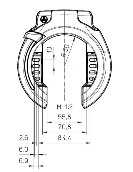 Ringschloß Trelock RS 453 Protect -O-Connect Balloon NAZ - Schwarz