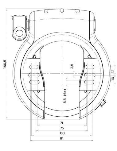 Ringschloß Axa Defender mit abziehbaren Schlüssel  - Schwarz
