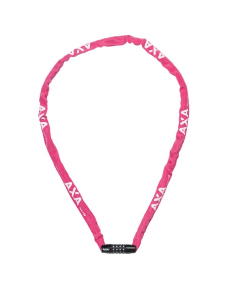Kettenschloß Axa Rigid RCC code 120/3.5 mit Polyesterhülle - Rosa
