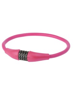 Zahlenkabelschloß M-Wave Silikon 900 x 12mm - Rosa