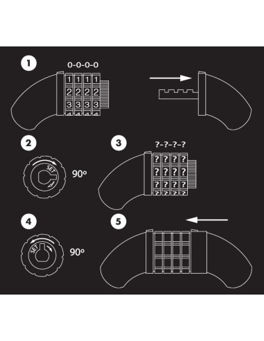 Zahlen-Spiralkabelschloß Edge Digit - ø10mm x 150 cm