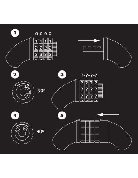 Zahlen-Spiralkabelschloß Edge Digit - ø10mm x 150 cm