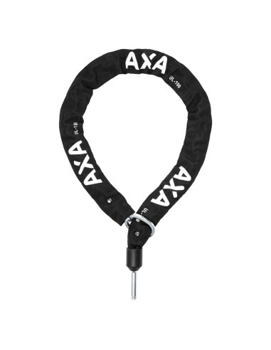 Ringschloss Axa Block XXL mit ULC100 Einsteckkette und Satteltasche - Schwarz