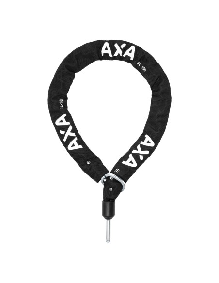 Ringschloss Axa Block XXL mit ULC100 Einsteckkette und Satteltasche - Schwarz