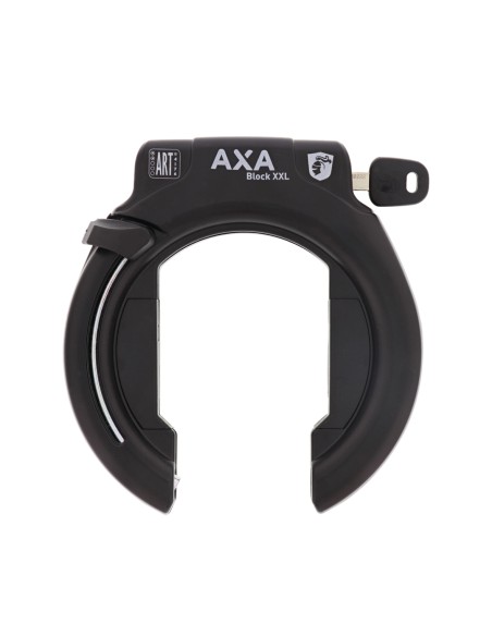 Ringschloss Axa Block XXL mit ULC100 Einsteckkette und Satteltasche - Schwarz